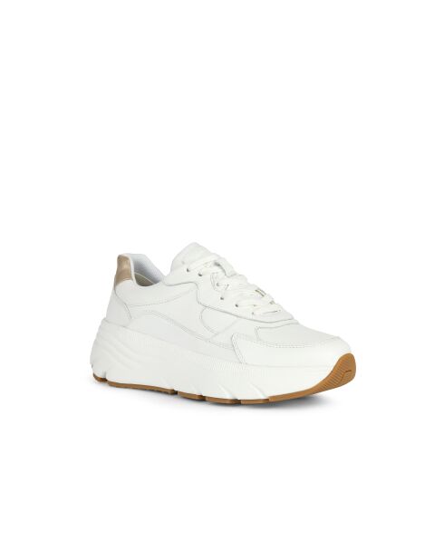 Sneakers en cuir Diamanta blanc / or clair