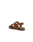 Sandalen Leuca aus Veloursleder in Cognac