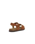 Sandalen Leuca aus Veloursleder in Cognac