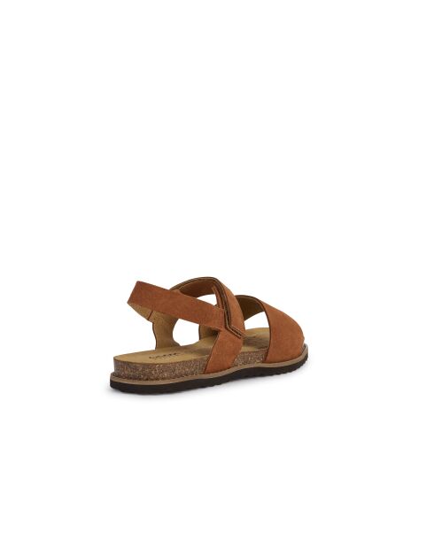 Sandalen Leuca aus Veloursleder in Cognac