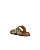 New Brionia B leren sandalen licht zand/zwart