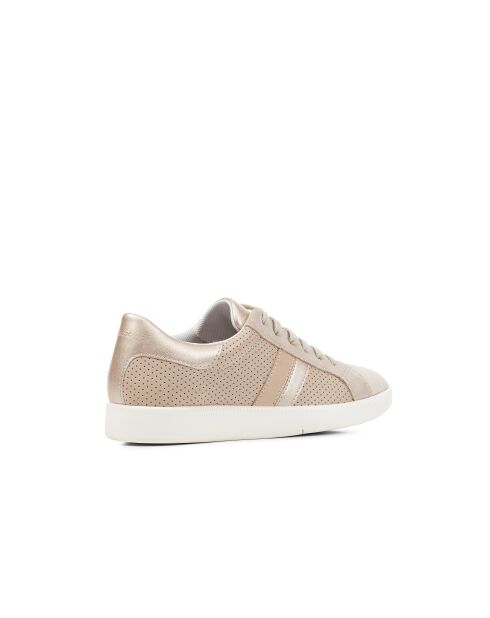 Meleda lichttaupe leren sneakers