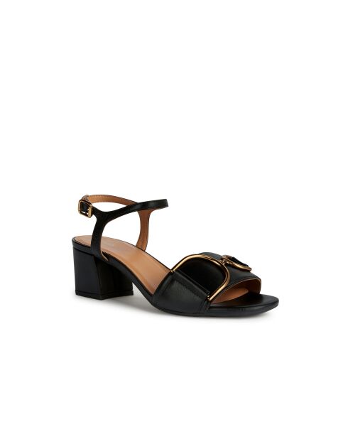 Nieuwe zwarte leren sandalen Eraklia 50
