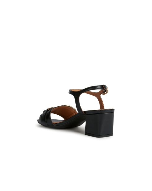 Nieuwe zwarte leren sandalen Eraklia 50