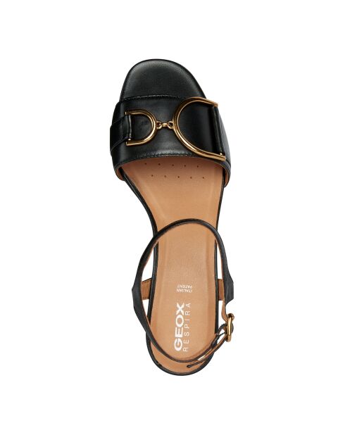 Nieuwe zwarte leren sandalen Eraklia 50