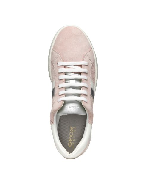 Meleda sneakers van suèdeleer, lichtroze/optisch wit