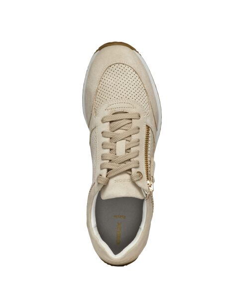 Calithe sneakers van lichttaupe suède