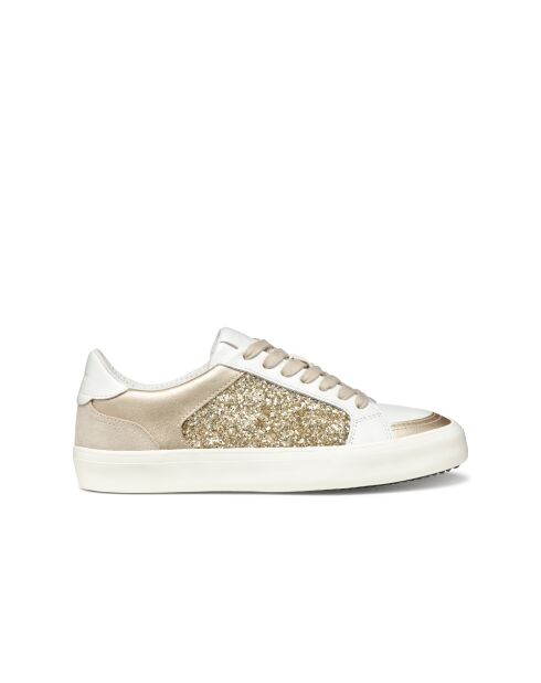 Wit/gouden Emmeleny leren sneakers