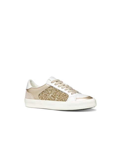 Wit/gouden Emmeleny leren sneakers