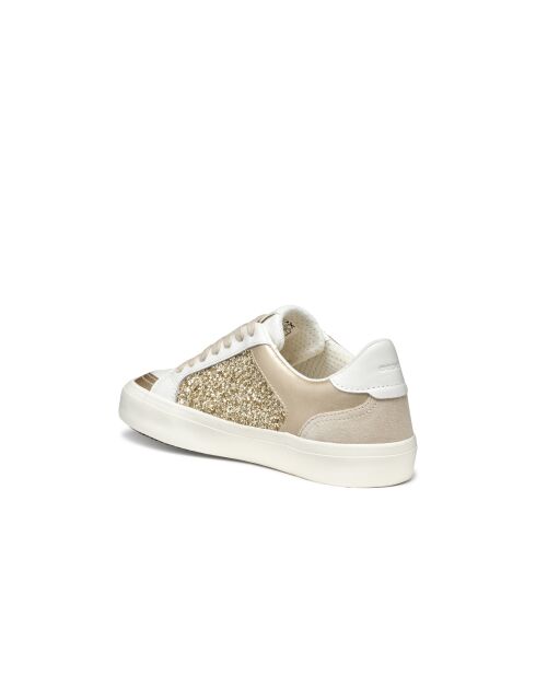 Wit/gouden Emmeleny leren sneakers