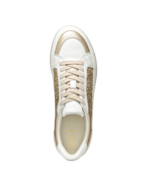 Wit/gouden Emmeleny leren sneakers