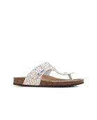 Brionia witgouden leren sandalen