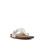 Brionia witgouden leren sandalen