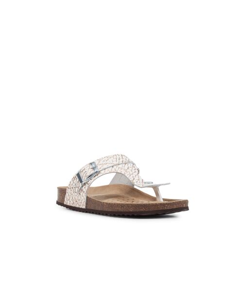 Brionia witgouden leren sandalen