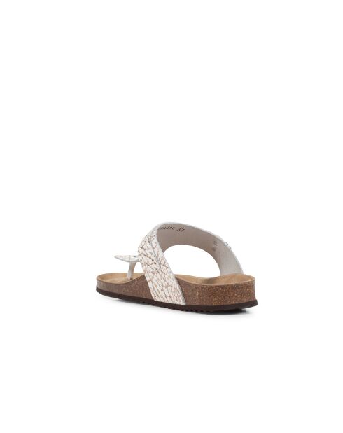 Brionia witgouden leren sandalen