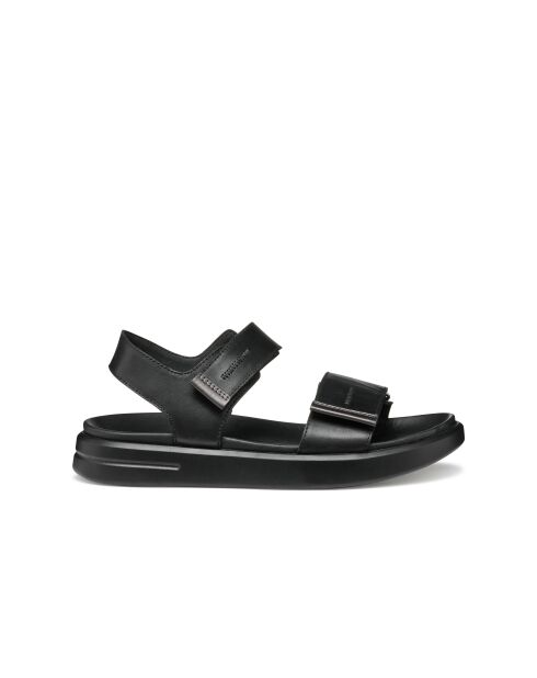 Xan2S zwart/metalen leren sandalen