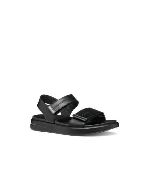 Xan2S zwart/metalen leren sandalen