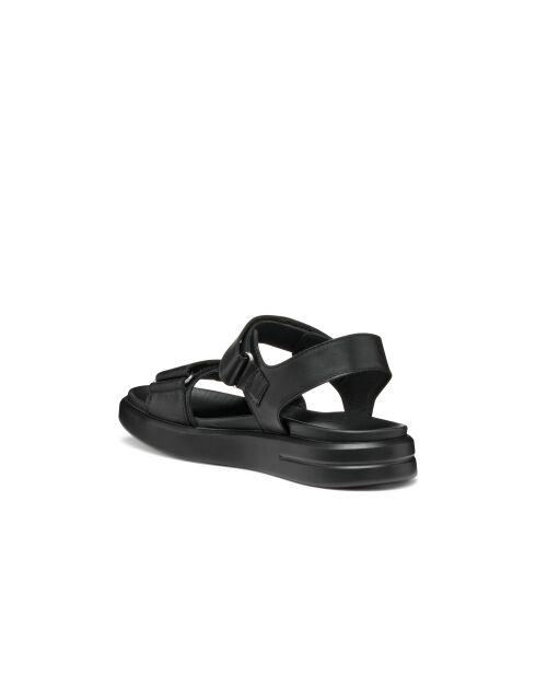Xan2S zwart/metalen leren sandalen