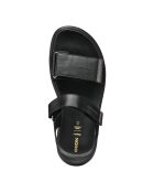 Xan2S Sandalen aus schwarz/metallischem Leder