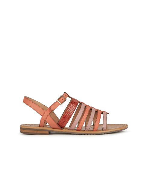 Sandali Sozy S in pelle corallo/rosa antico