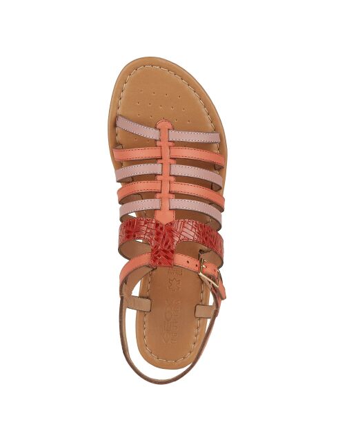 Sandali Sozy S in pelle corallo/rosa antico