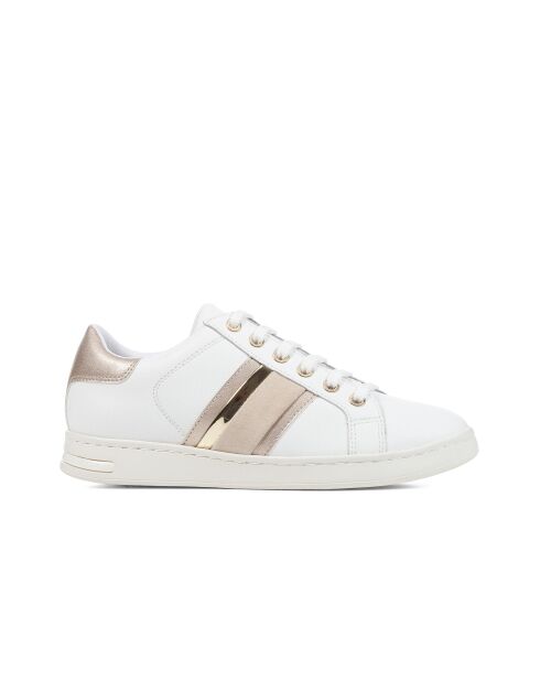 Jaysen wit/lichtgouden leren sneakers