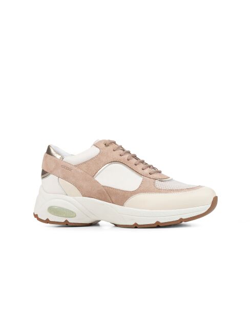 Cremefarbene Alhour-Ledersneaker