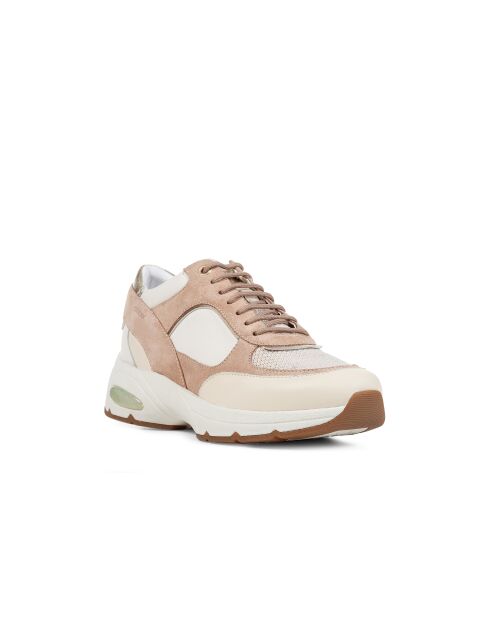Cremefarbene Alhour-Ledersneaker