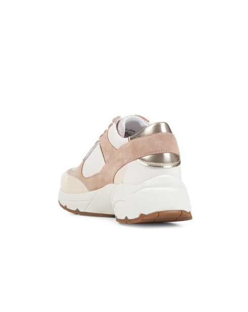 Cremefarbene Alhour-Ledersneaker
