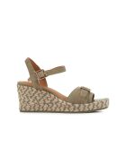 Panarea sandalen van pistache suède