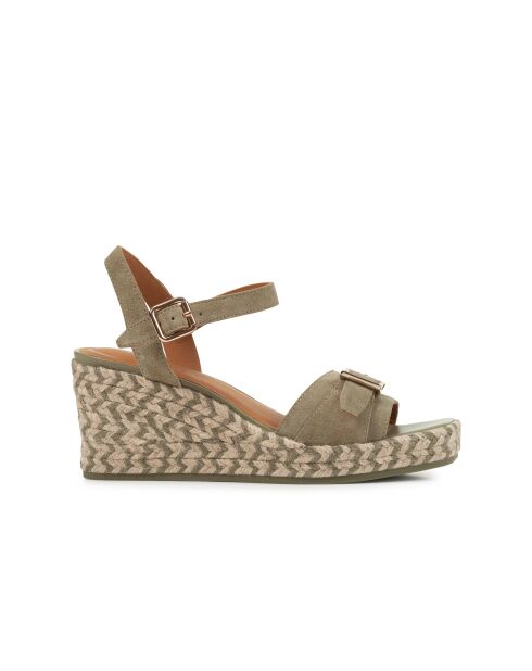 Panarea sandalen van pistache suède