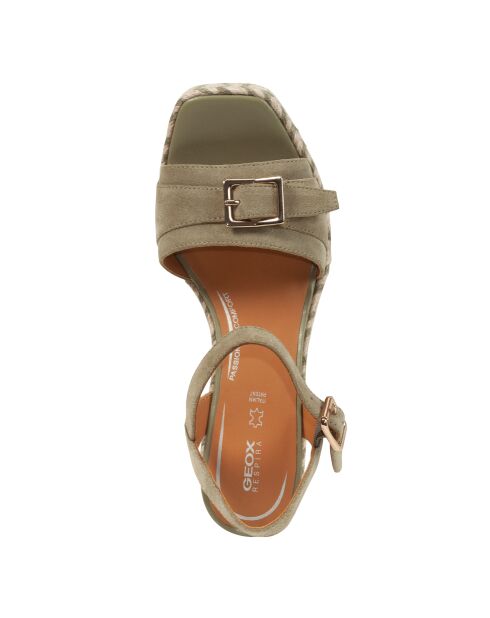 Panarea sandalen van pistache suède