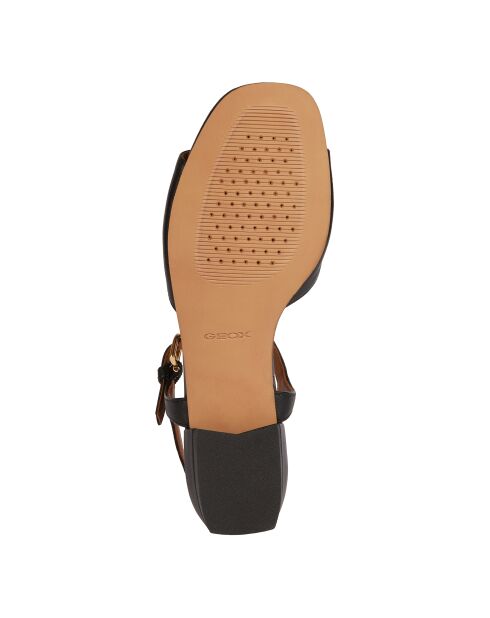 Nieuwe zwarte leren sandalen van Eraklia 15