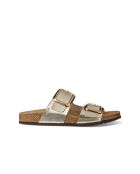 Sandalen Brionia R aus hellgoldenem Leder