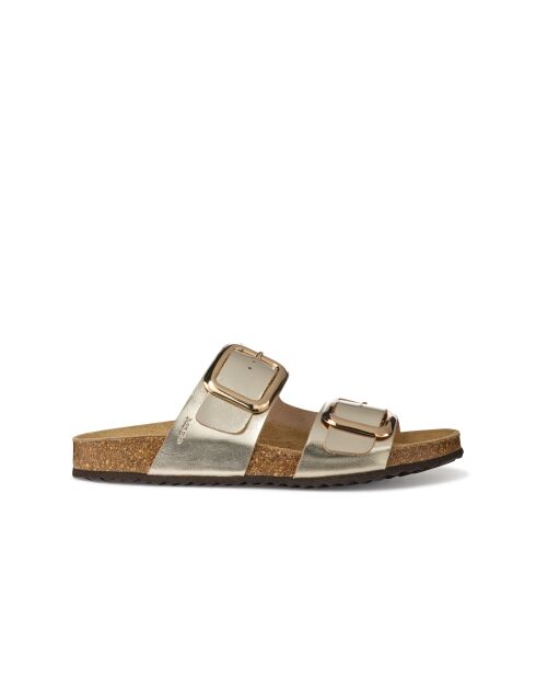 Sandalen Brionia R aus hellgoldenem Leder