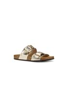 Sandalen Brionia R aus hellgoldenem Leder