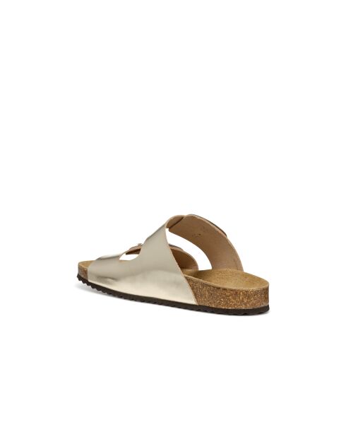 Sandalen Brionia R aus hellgoldenem Leder