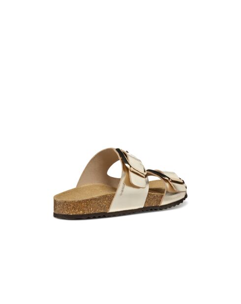 Sandalen Brionia R aus hellgoldenem Leder