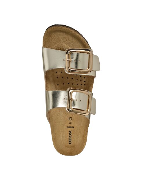 Sandalen Brionia R aus hellgoldenem Leder