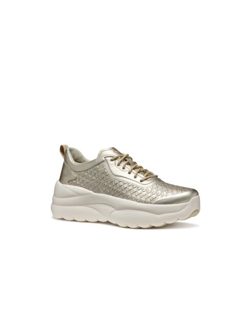 Sneakers Xtors in pelle color oro chiaro