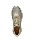 Sneakers Xtors in pelle color oro chiaro