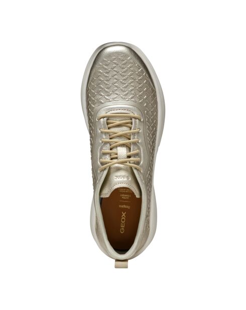 Sneakers Xtors in pelle color oro chiaro