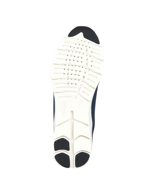 Marineblauwe Sukie leren sneakers