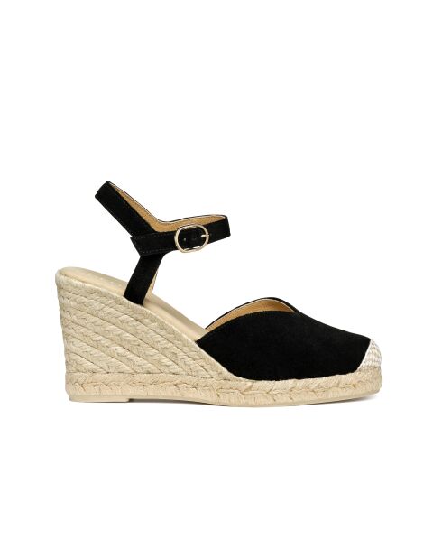 Euriclea zwarte suède sandalen