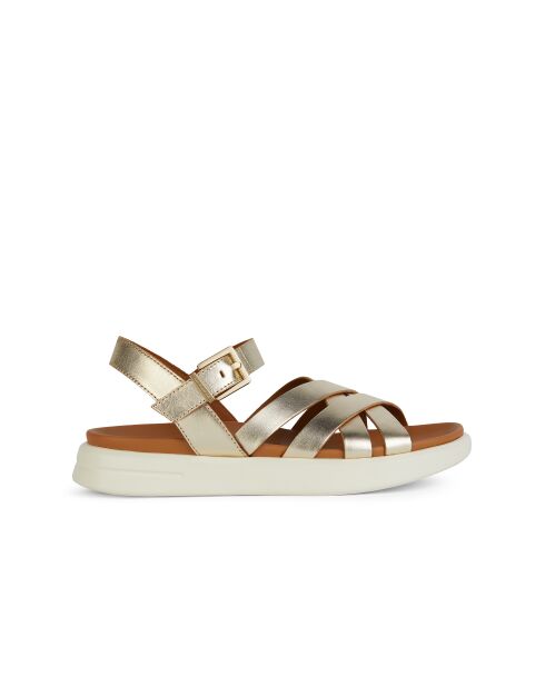 Xan2S lichtgouden leren sandalen
