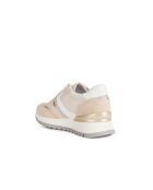 Desya - Sneakers van suèdeleer in lichtgoud/taupe