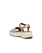 Sandalen Spherica Ecub-3 S aus Veloursleder helltaupe/hellgold