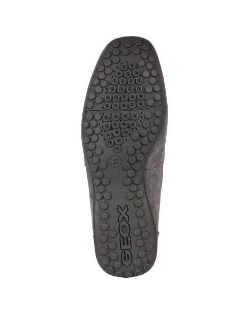 Mokassins Snake aus Veloursleder in Grau