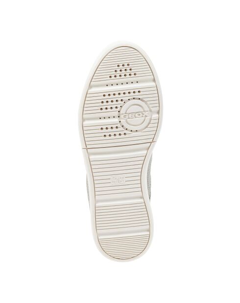 Meleda lichtgrijze leren sneakers