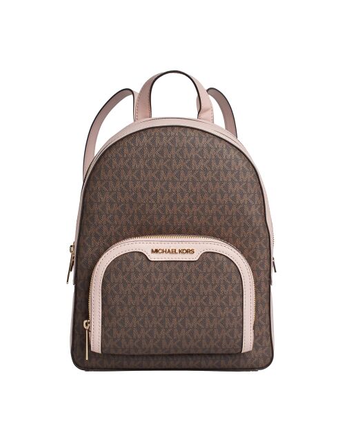 Mochila mediana Jaycee rosa-marrón - 22,2x30,5x10,8 cm